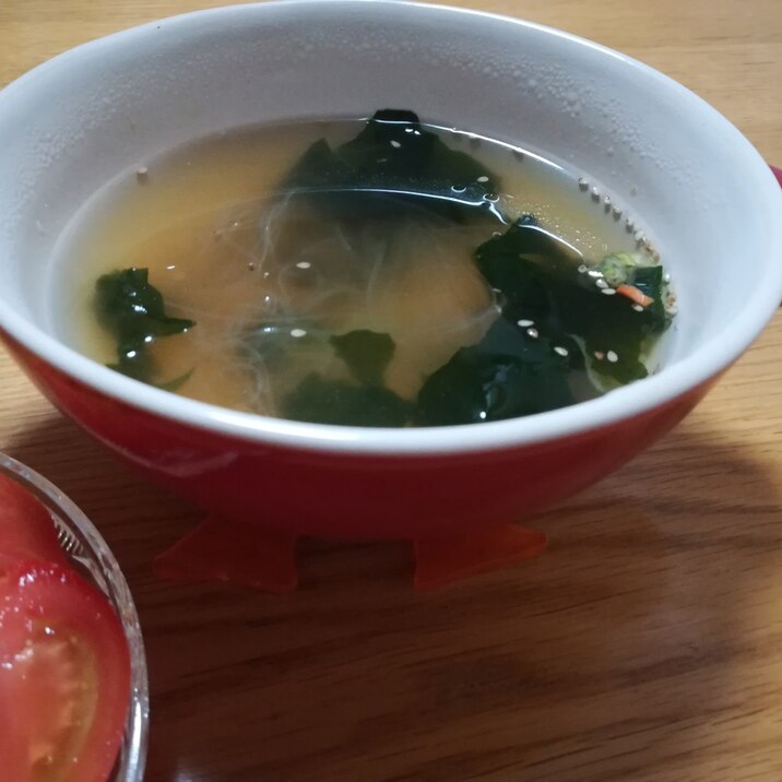 春雨とワカメの中華スープ